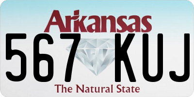 AR license plate 567KUJ