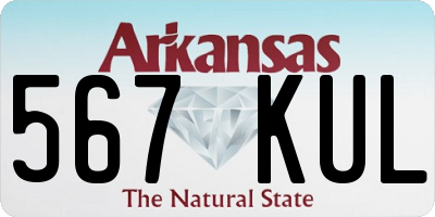 AR license plate 567KUL