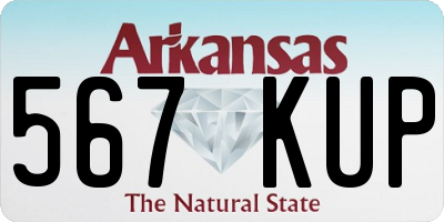 AR license plate 567KUP