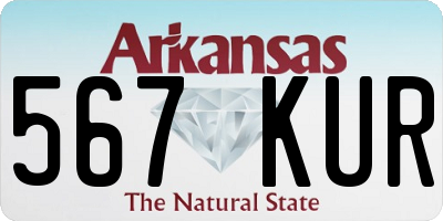 AR license plate 567KUR