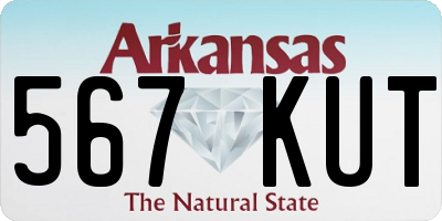 AR license plate 567KUT