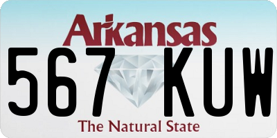 AR license plate 567KUW