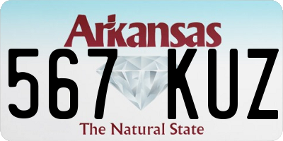 AR license plate 567KUZ