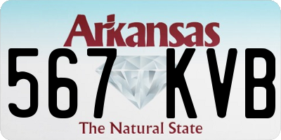 AR license plate 567KVB