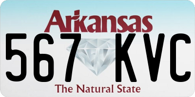 AR license plate 567KVC