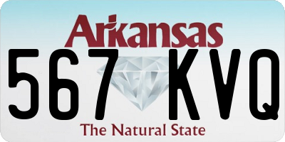 AR license plate 567KVQ