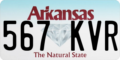 AR license plate 567KVR