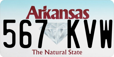 AR license plate 567KVW