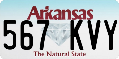 AR license plate 567KVY