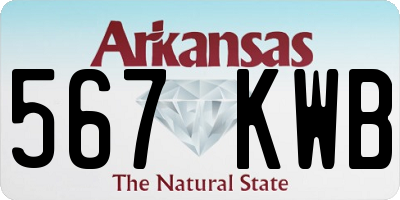 AR license plate 567KWB