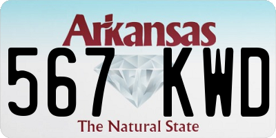 AR license plate 567KWD
