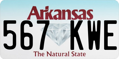 AR license plate 567KWE