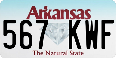 AR license plate 567KWF