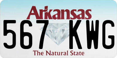 AR license plate 567KWG