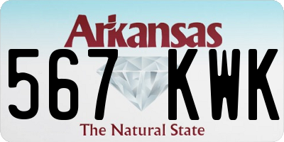 AR license plate 567KWK