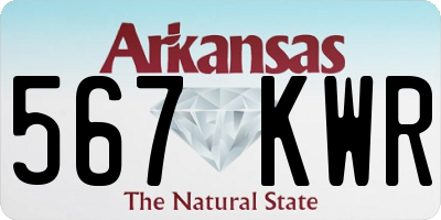 AR license plate 567KWR