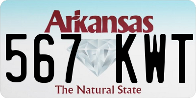 AR license plate 567KWT
