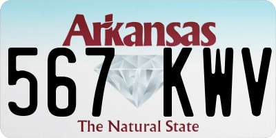 AR license plate 567KWV