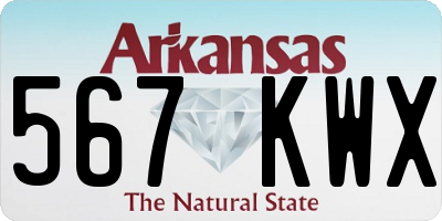 AR license plate 567KWX