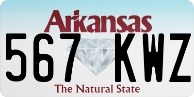 AR license plate 567KWZ