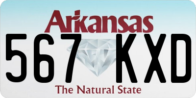 AR license plate 567KXD