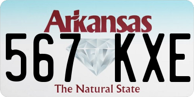 AR license plate 567KXE