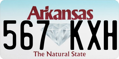 AR license plate 567KXH