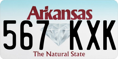 AR license plate 567KXK