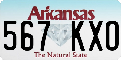 AR license plate 567KXO
