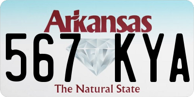 AR license plate 567KYA