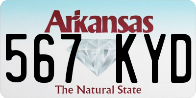 AR license plate 567KYD