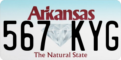 AR license plate 567KYG