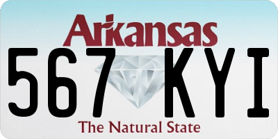 AR license plate 567KYI