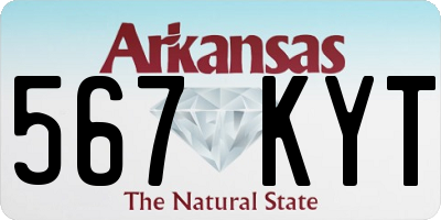 AR license plate 567KYT