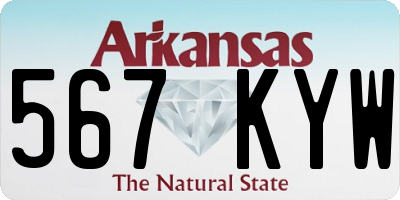 AR license plate 567KYW