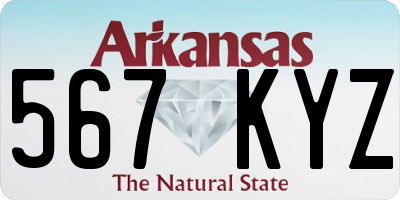 AR license plate 567KYZ