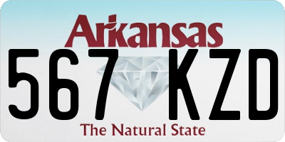 AR license plate 567KZD