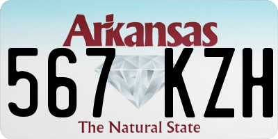 AR license plate 567KZH