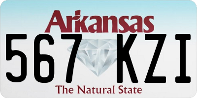 AR license plate 567KZI