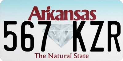 AR license plate 567KZR