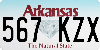 AR license plate 567KZX