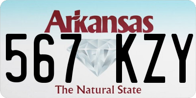 AR license plate 567KZY