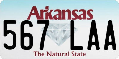 AR license plate 567LAA