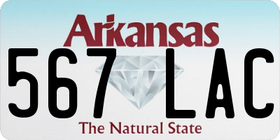 AR license plate 567LAC