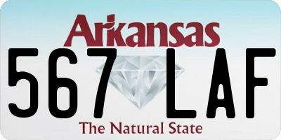 AR license plate 567LAF
