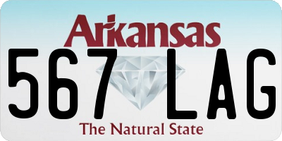 AR license plate 567LAG