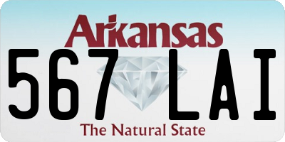 AR license plate 567LAI
