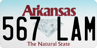 AR license plate 567LAM