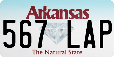 AR license plate 567LAP