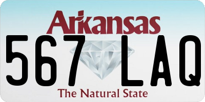 AR license plate 567LAQ